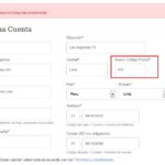 error codigo postal nuevo codigo postal