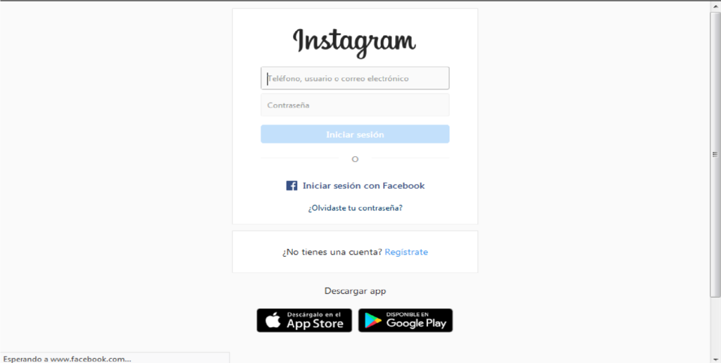 Inicio de sesión - Bloquear usuarios en Instagram