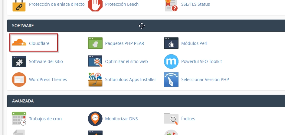 CloudFlare en cPanel