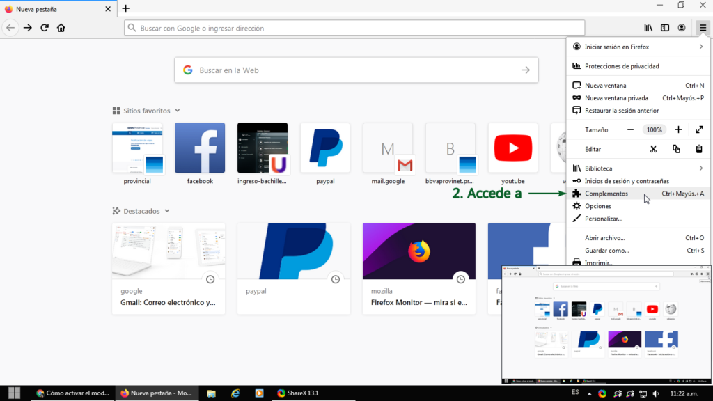 Aplicar el modo oscuro en Firefox