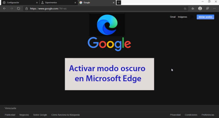 Activar modo oscuro en Microsoft Edge