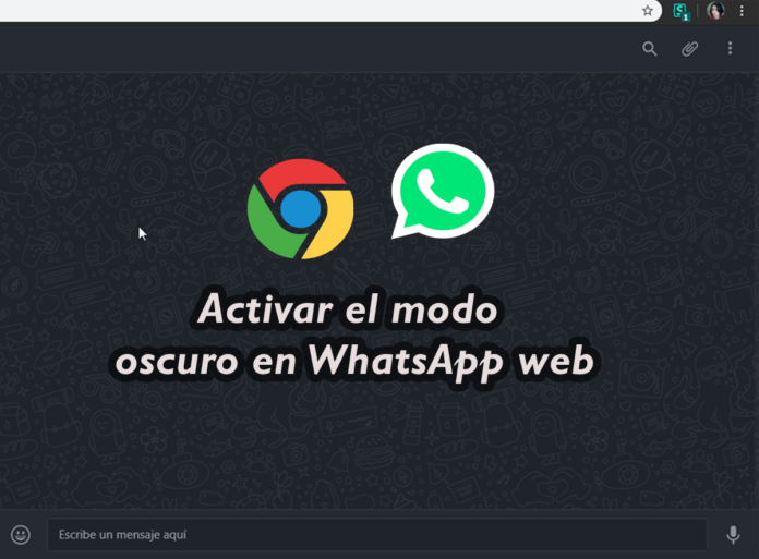 modo oscuro Whatsapp web