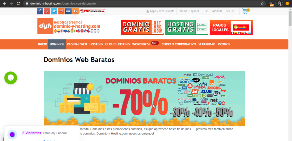 Comprar dominio barato