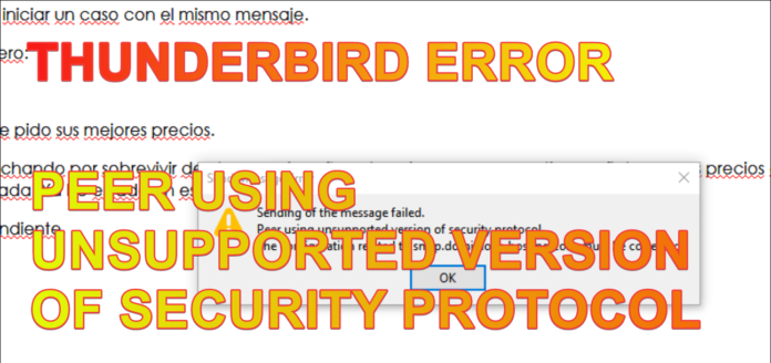 Solucion a error de thunderbird