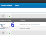 Panel de usuario administrar dominio y hosting